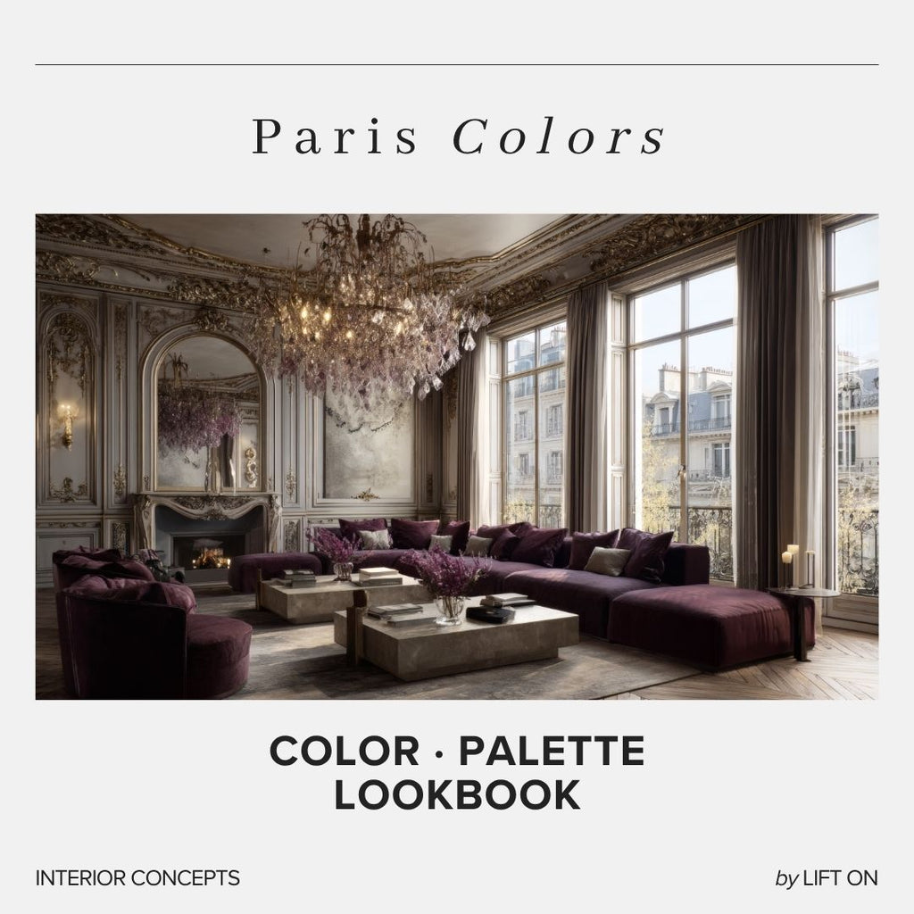 Paris Interior Lookbook · 16 Color Palettes · Hex Codes · Digital PDF