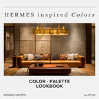 Hermes inspired Interior Lookbook · 16 Color Palettes · Hex Codes · Digital PDF