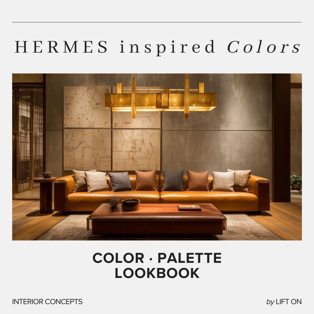 Hermes inspired Interior Lookbook · 16 Color Palettes · Hex Codes · Digital PDF
