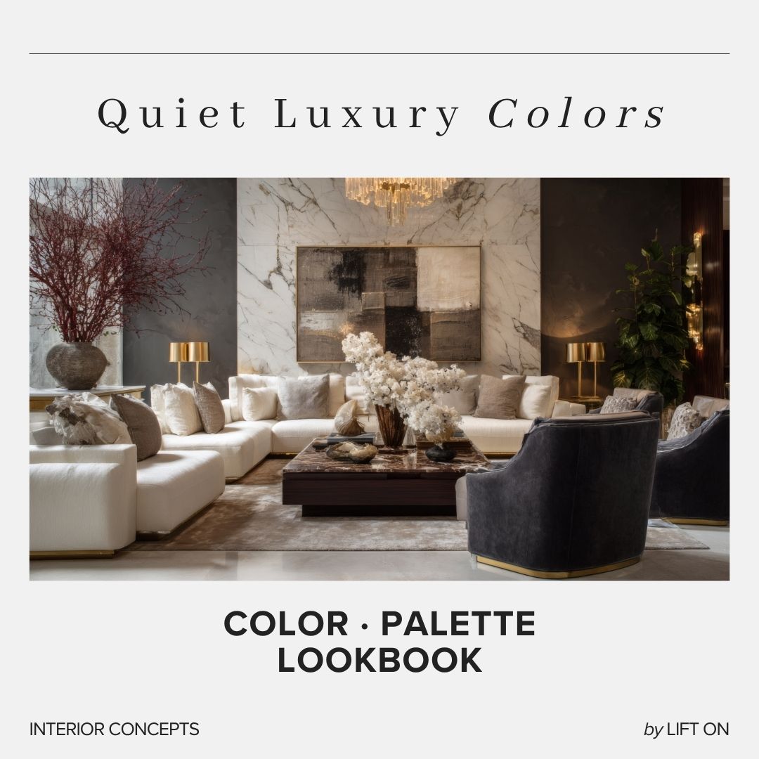Quiet Luxury Interior Lookbook · 16 Color Palettes · Hex Codes · Digital PDF