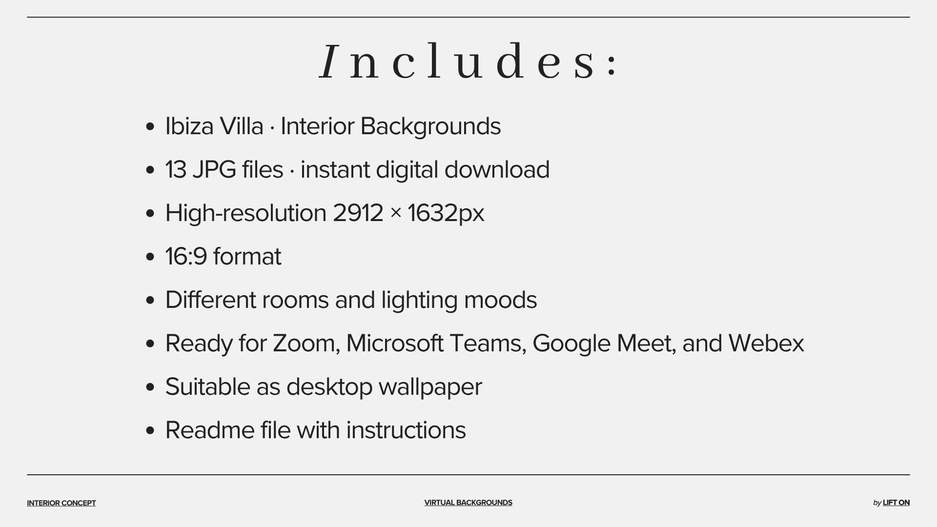 Ibiza Villa Edit — Virtual Backgrounds